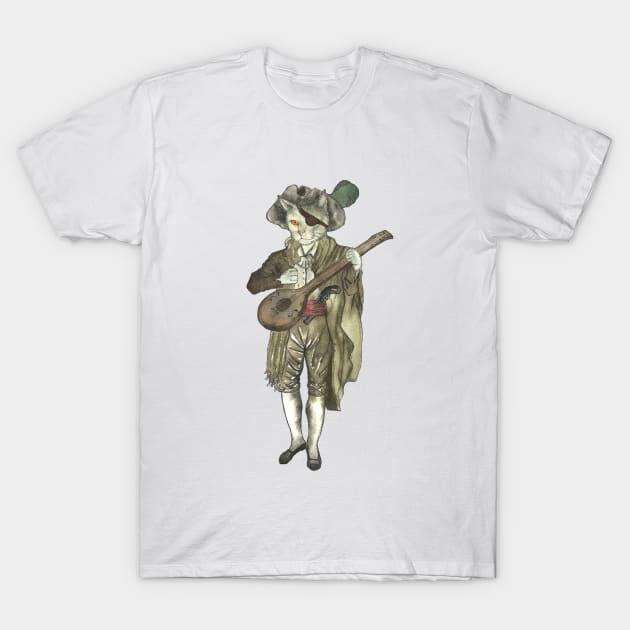 Pirate Musician Cat T-Shirt by FelisSimha